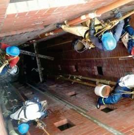 Mantenimiento de fachada en altura